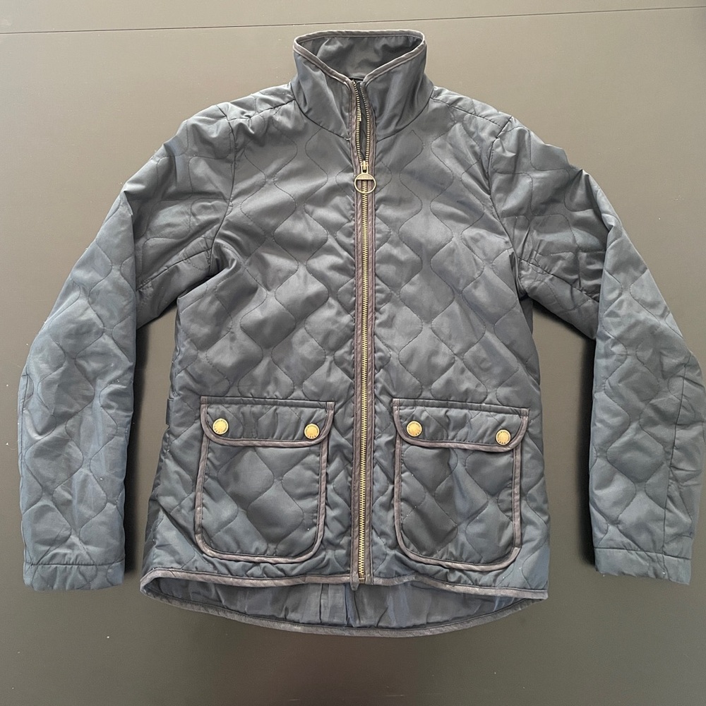 H&M Quilted Bomber Jacket in Gray